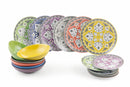 Servizio Piatti 18 Pezzi in Porcellana e Gres Multicolor Villa d'Este Home Tivoli Marocco