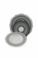 Servizio Piatti 18 Pezzi in Porcellana Villa d'Este Home Tivoli Wonderland Nero