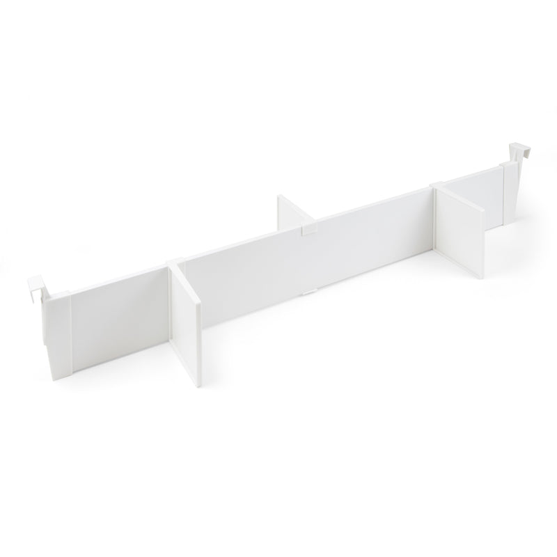 Set di Divisori Casseti Vertex-Concept L 900 Verniciato Bianco Alluminio e Tecnoplastic Emuca