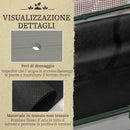 Letto per Orto con Serra da Giardino 121x55x117 cm Portapiante da Esterno in Legno e PE Grigio Scuro      