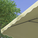 Ombrellone Decentrato 243x243x251A cm con Base a Croce in Metallo e Poliestere Beige  