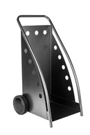 Portalegna per Camino 47x49x90cm in Ferro Verniciato Grigio Martellato