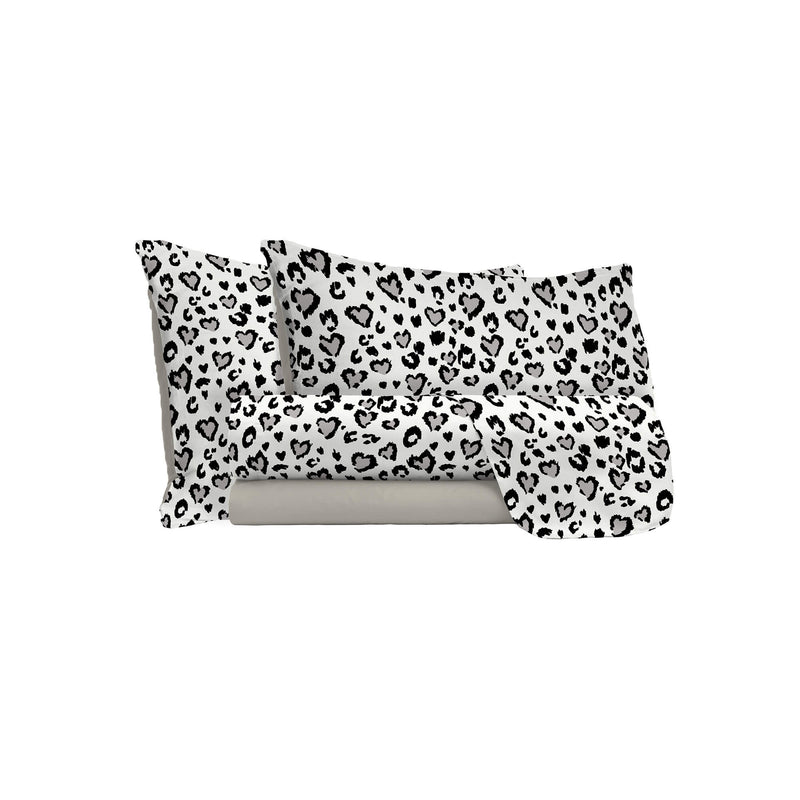 Set Lenzuola con Stampa Sopra Sotto e Federe Ingrid Varie Misure