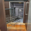 Set 4 Cestelli in Acciaio Inox per Mobile ad Angolo Cieco 90-100 cm Mano Destra