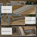 Set Salotto da Giardino Divano 2 Poltrone e Tavolino in HDPE con Cuscini Grigio Scuro