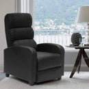 Poltrona Relax Reclinabile Manuale 69x91x102 cm in Similpelle Nero