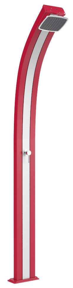 sconto Doccia Solare da Esterno Giardino 25L Miscelatore Arkema Spring Fascia Inox Cherry
