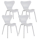 Set 4 Sedie 50x49,5x82 cm in Plastica Grigio Chiaro