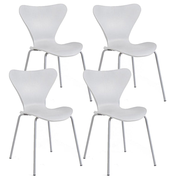 Set 4 Sedie 50x49,5x82 cm in Plastica Grigio Chiaro acquista