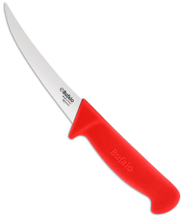 Coltello per Disosso Curvo Lama 13 cm Bufalo S102/13 Manico Rosso prezzo