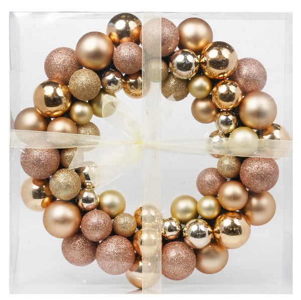 online Corona di Natale Ø38 cm con Palline Champagne