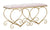Panca Heart Rosa 105x37,5x51,5 cm in Ferro e MDF e Spugna e Poliestere Oro e Rosa