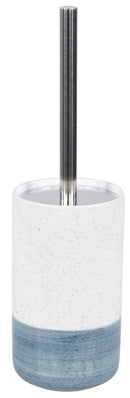 Porta Scopino Ø9,8x35 cm in Ceramica Bianco-Blu