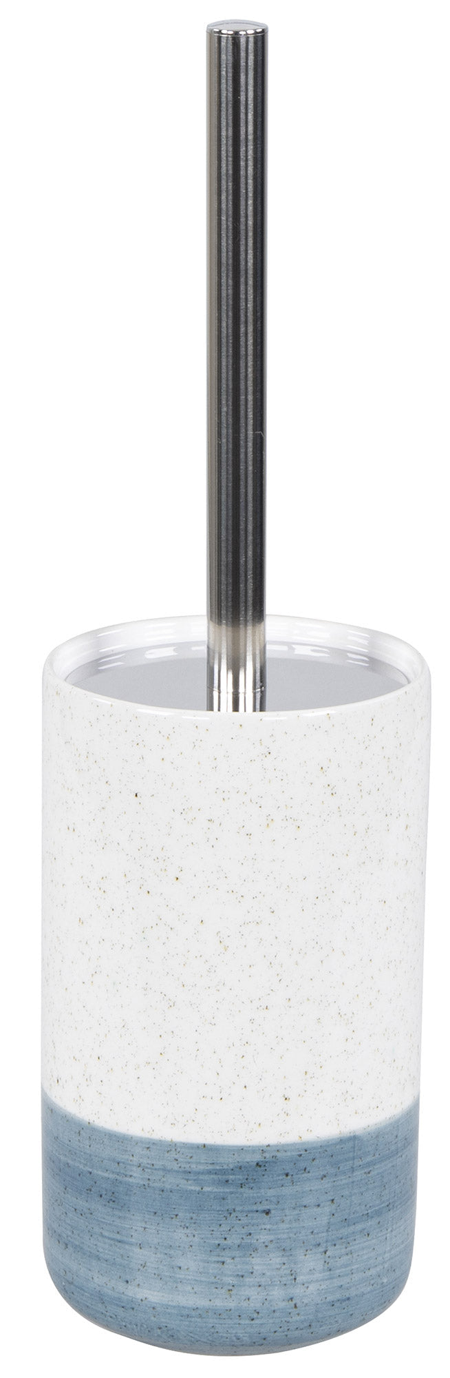 Porta Scopino Ø9,8x35 cm in Ceramica Bianco-Blu