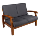 Divano Divanetto 2 Posti in Legno 120x85x83cm Vandi Grigio