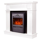 Camino Elettrico da Pavimento 99,7x103,4x27 cm Effetto Fiamma 2000W Oscar & Cristina Bianco/nero