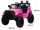 Macchina Elettrica per Bambini 12V Fuoristrada Kidfun Kansas Rosa