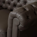 Divano 2 Posti 170x81x77 cm in Similpelle Marrone