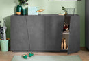 Credenza 4 Ante Battenti 158,5x43x86 cm Vega Ardesia