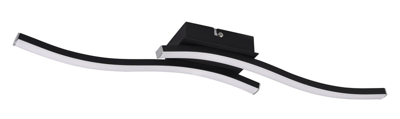 Plafoniera da Interno a LED SMD in Metallo Nero Opaco