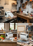 Porta Rotolo a Cavalletto da Banco per Carta Asciugamani Multiuso 30 cm in Acciaio 8055E Agrati