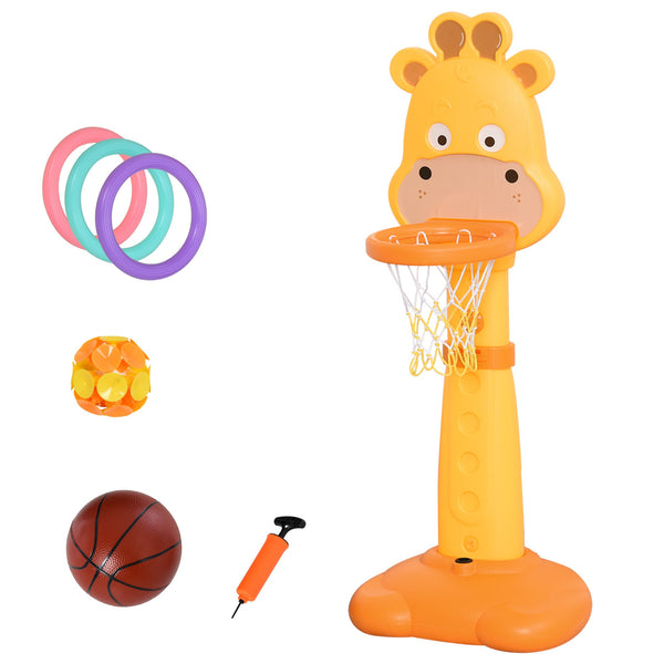 Canestro per Bambini Giraffa con Accessori Giallo e Arancione sconto