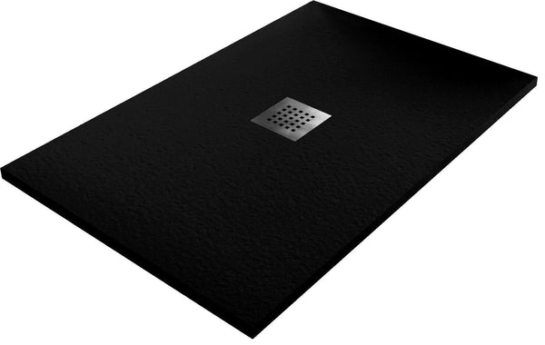 acquista Piatto Doccia in Pietra Bonussi Ardesia Stone Central Nero Varie Misure