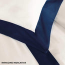 Copripiumino Matrimoniale con Sacco e Federe Bordi in Raso Garrini Eveline Avorio/Rosa