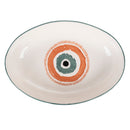 Piatto Fondo Ovale 36x26x7,5 cm  in Ceramica VdE Tivoli 1996 Occhio Marino