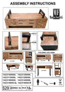 Tavolo da Caffé Rettangolare Mumbai 110x60x43 cm in Legno di Acacia e in Ferro Marrone e Nero