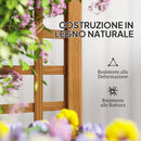 Fioriera con Traliccio per Rampicanti 40x40x120 cm in Legno Marrone   