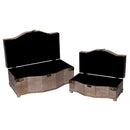 Set 2 Scatole in Legno marrone rettangolare 