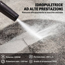 Idropulitrice Elettrica 1600W Portatile con Ugello Regolabile e Ruote Giallo      