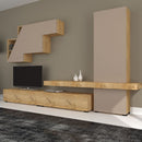 Parete attrezzata Fitz 300 cm rovere sorrento caffè