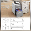 Cassettiera da Ufficio 3 Cassetti con Serratura Portadocumenti Formato A4 in Acciaio Grigio Chiaro  