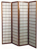 Separè Divisorio in Carta di Riso 4 Ante Noce