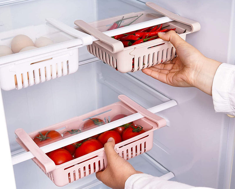 Cassetto Multiuso per Frigorifero Organizer Estensibile in Plastica