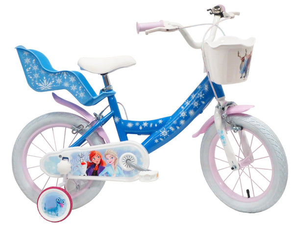 prezzo Bicicletta per Bambina 14"" 2 Freni Disney Frozen Azzurra