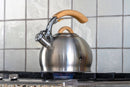 Bollitore in Acciaio 3 Litri con Manico in Rovere