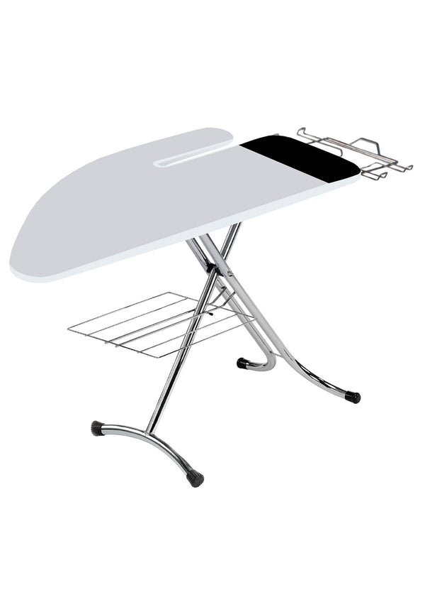 sconto Asse da Stiro Completo Combiboard Profi 125x48 cm con Piano Stiramaniche e Ripiano Regolabile in Altezza