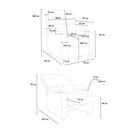 Poltrona Relax Reclinabile Manuale 100x76x94 cmin Microfibra Blu