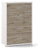 Cassettiera con 4 Cassetti 71x110x41 cm Ossido Bianco/Rovere Naturale
