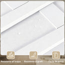 Porta Scorrevole a Soffietto 71,2x3,5x213,4 cm Stile Rustico Kit Montaggio con Maniglia in MDF Bianco Effetto Legno      
