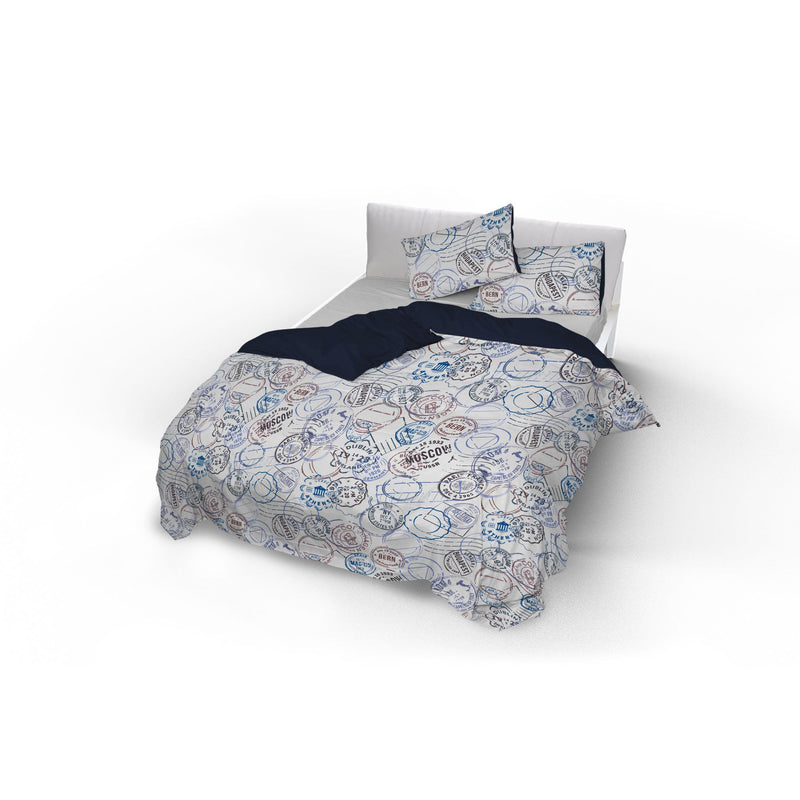 Copripiumino con Federe Stampato in Microfibra Travel Life Varie Misure