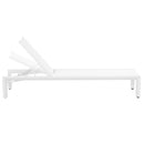 Lettino Prendisole da Giardino 74x200xH98 cm in alluminio e textilene Share Bianco 