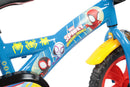 Bicicletta per Bambini 12" Marvel Spidey Freno Caliper e Stabilizzatori in Acciaio Hi-Ten Azzurro