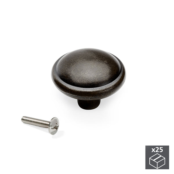 Pomolo per Mobile 32 mm Zama Nero 25 Pezzi Emuca online