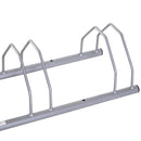 Rastrelliera Portabici 4 Posti in Acciaio 108.5x30x21.5 cm Grigia 