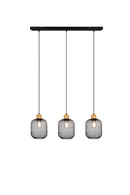 Lampada a Sospensione da Interno   in Metallo Nero Opaco