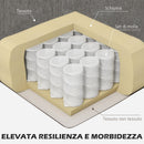 Divano 3 Posti Angolare con Penisola 186x130x84 cm in Tessuto Effetto Ciniglia Tortora  